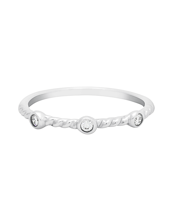10ct White Gold Diamond Set Band - 764709
