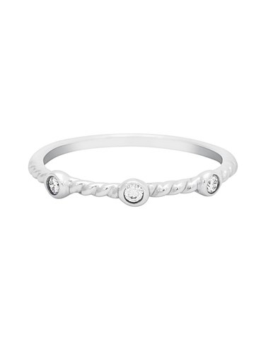 10ct White Gold Diamond Set Band - 764709