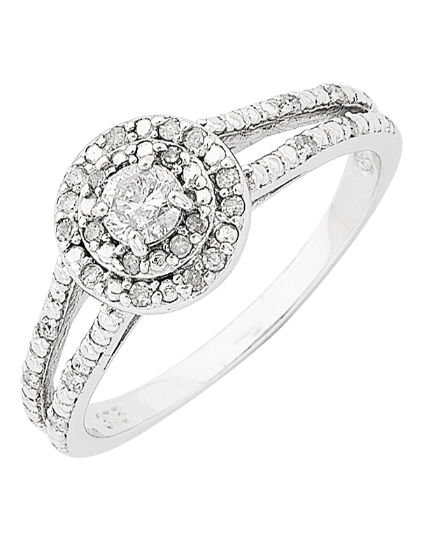 Diamond Ring - 9ct White Gold Diamond Ring - 766076 - Salera's