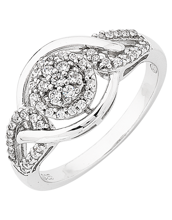 Diamond Ring - 9ct White Gold Diamond Ring - 766077 - Salera's