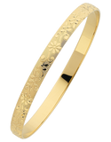 Gold Bangle - Solid Engraved Bangle - 766114 - Salera's Melbourne, Victoria and Brisbane, Queensland Australia