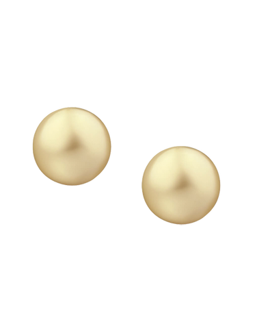 Pearl Earrings -18ct Yellow Gold 11mm Golden South Sea Pearl Stud Earrings- 766236