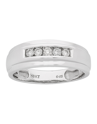 Men's Ring - 10ct White Gold Diamond Ring - 767641
