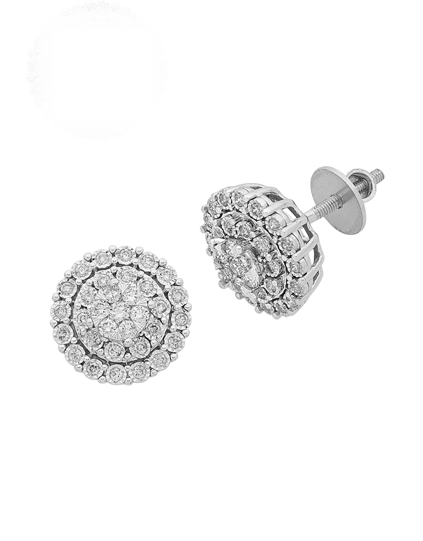 Diamond Earrings - Diamond Set White Gold Stud Earrings - 767654 - Salera's Melbourne, Victoria and Brisbane, Queensland Australia