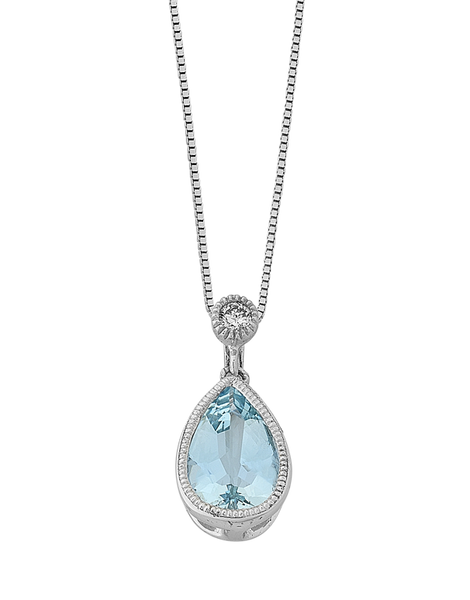 Aquamarine hot sale teardrop necklace