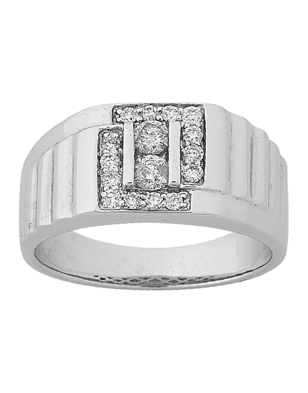 Men's Ring - 10ct White Gold Diamond Ring - 768146