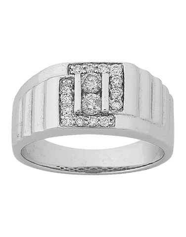 Men's Ring - 10ct White Gold Diamond Ring - 768146