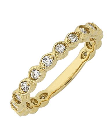 Gold Ring -14ct Yellow Gold Stacker Ring - 768326