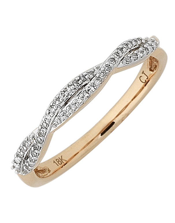 Gold Ring - 18ct Rose Gold Stacker Ring - 768332