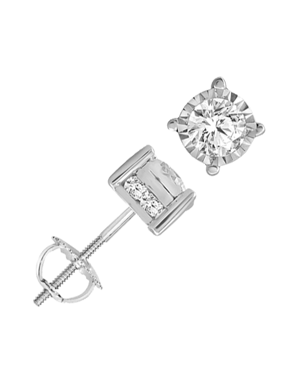 Diamond Studs - 14ct 1.00ct White Gold Diamond Studs - 768337