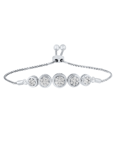 Diamond Bracelet - 10ct White Gold Diamond Bracelet - 768483