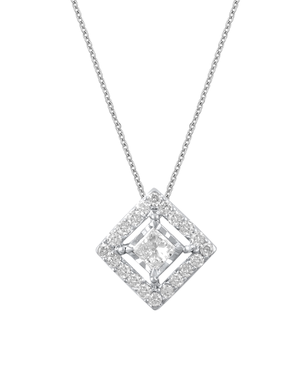 Diamond Pendant - 0.25ct White Gold Diamond Pendant - 768489 - Salera's