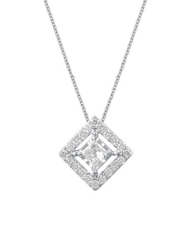 Diamond Pendant - 10ct 0.25ct White Gold Diamond Pendant - 768489