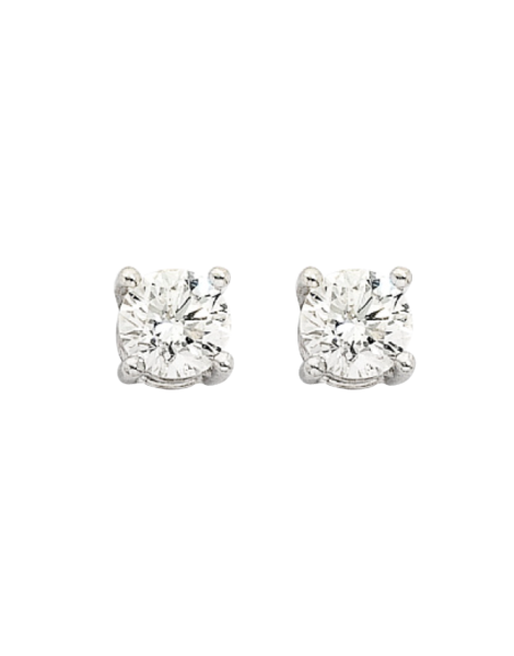 Diamond Studs - 10ct White Gold Diamond Stud Earrings - 768589