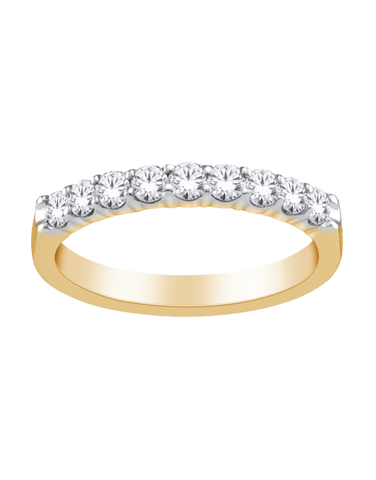 18ct Yellow & White Gold Diamond Set Wedding Band - 769871