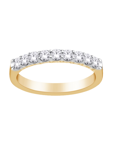 18ct Yellow Gold Diamond Set Wedding Band - 769854