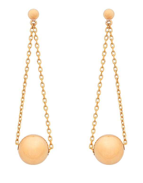 Gold Earrings - 9ct Rose Gold Ball Drop Earrings - 769992