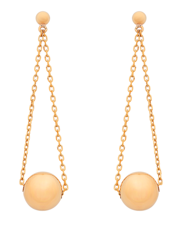Gold Earrings 9ct Rose Gold Ball Drop Earrings 769992
