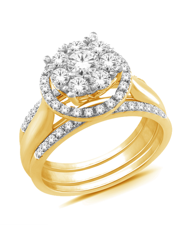 Bridal Set - 14ct Yellow Diamond Bridal Ring Set - 770005