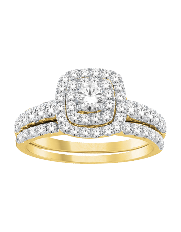 Bridal Set - 14ct Yellow Gold Diamond Ring - 770323