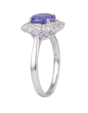 Tanzanite Ring - 18ct White Gold Tanzanite & Diamond Ring - 770361 - Salera's