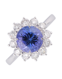 Tanzanite Ring - 18ct White Gold Tanzanite & Diamond Ring - 770361 - Salera's