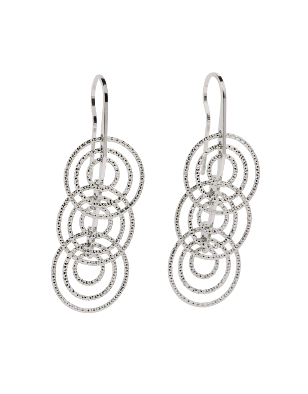 Luna - Sterling Silver Drop Hook Earrings - 770547 - Salera's