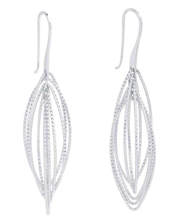 Luna - Sterling Silver Drop Hook Earrings - 770548