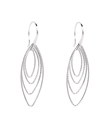 Luna - Sterling Silver Drop Hook Earrings - 770549