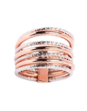 Mode d'Amelie - Sterling Silver & Rose Tone Ring - 770568