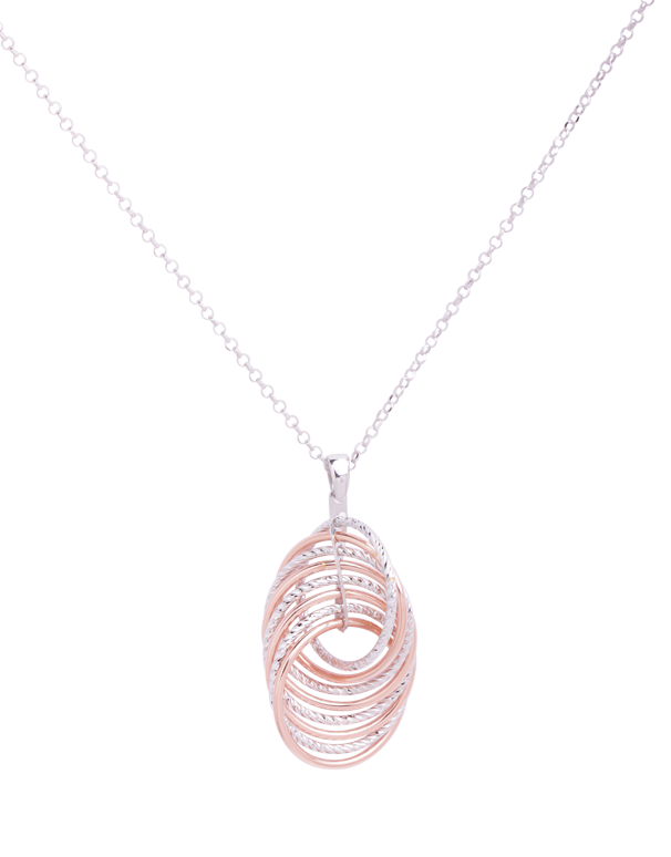 Mode d'Amelie - Sterling Silver & Rose Tone Pendant - 770577