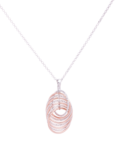 Mode d'Amelie - Sterling Silver & Rose Tone Pendant - 770577