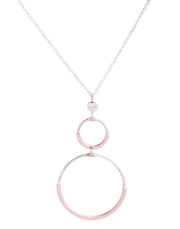 Mode d'Amelie - Sterling Silver & Rose Tone Pendant - 770582