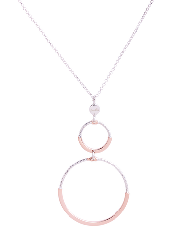 Mode d'Amelie - Sterling Silver & Rose Tone Pendant - 770582