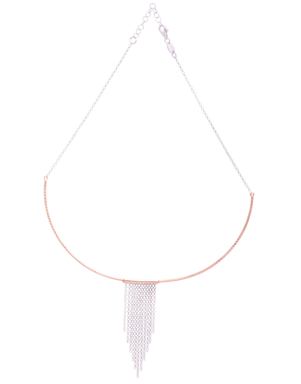 Mode d'Amelie - Sterling Silver & Rose Tone Necklet - 770584