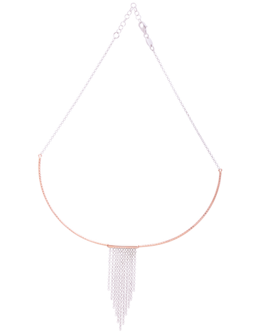 Mode d'Amelie - Sterling Silver & Rose Tone Necklet - 770584