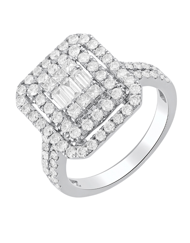 Esclusivo - 14ct White Gold Diamond Ring - 770718 - Salera's