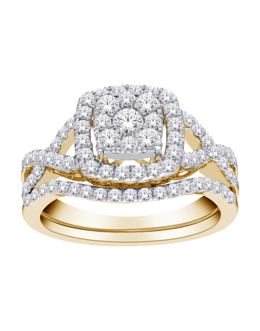 Bridal Set - 14ct Yellow Gold Diamond Ring - 771149