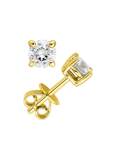 Diamond Studs - 14ct Yellow Gold Diamond Stud Earrings - 771749
