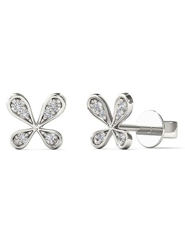 14ct White Gold Diamond Earrings - 780662