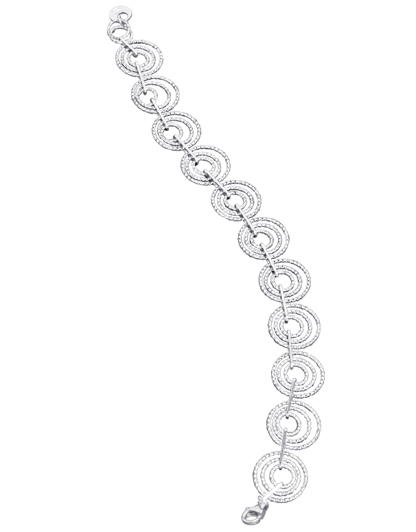 Luna - Sterling Silver Multi Ring Bracelet - 780819