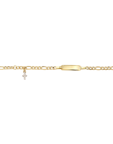 Gold Bracelet - 10ct Yellow Gold ID Charm Bracelet - 781347