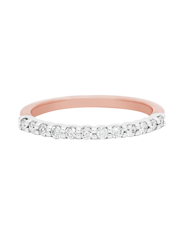 18ct Rose Gold Diamond Set Wedding Band - 783461