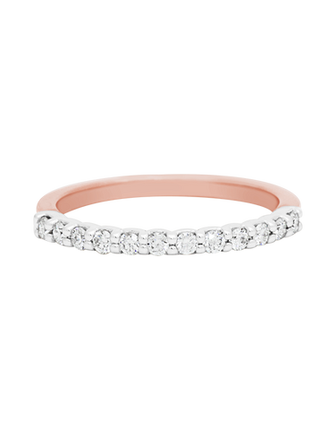 18ct Rose Gold Diamond Set Wedding Band - 783461