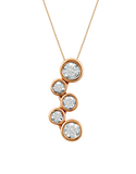 14ct Rose Gold Diamond Pendant & Earrings Set