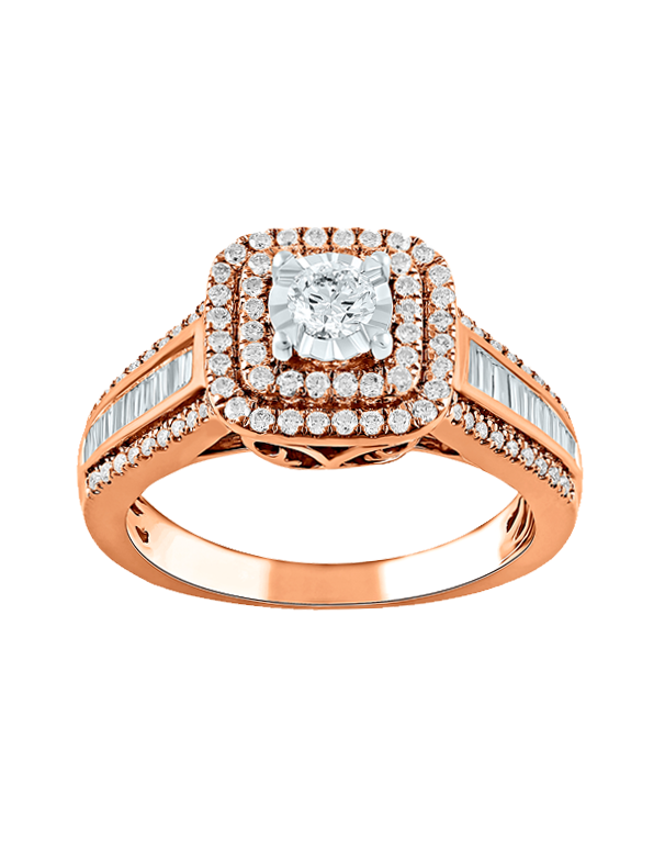 14ct Rose Gold Diamond Ring - 783730