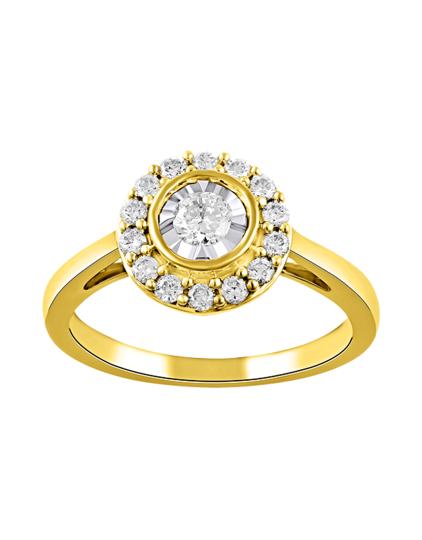 14ct Yellow Gold Diamond Ring - 783737