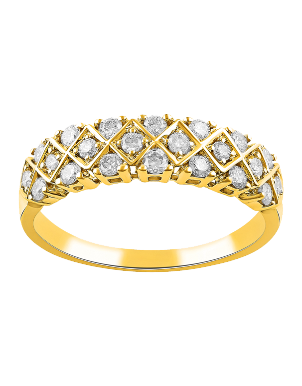 Diamond Ring - 14ct Yellow Gold Diamond Ring - 783793