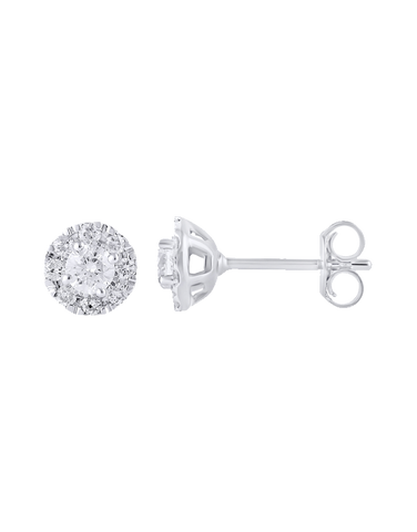 14ct White Gold Diamond Stud Earrings - 783906