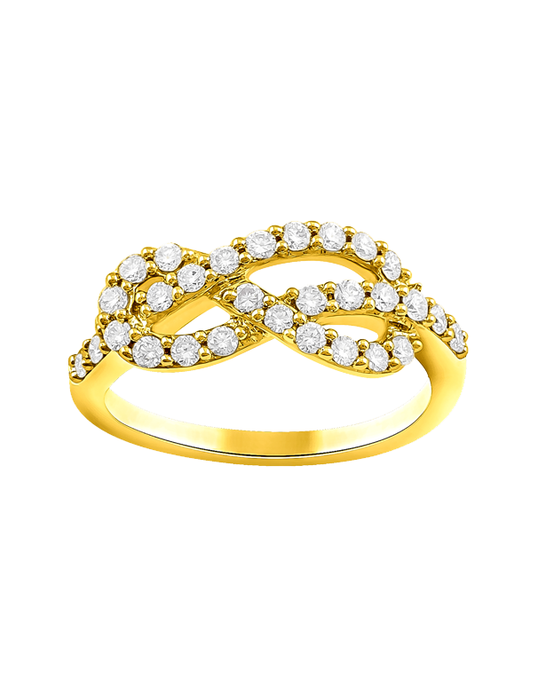 14ct Yellow and White Gold Diamond Ring - 783910